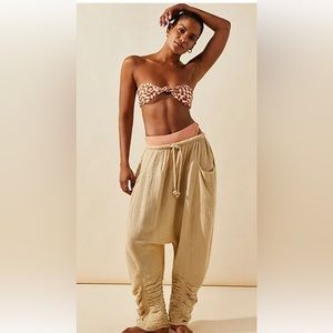 free people slouchy harem pant w/ drawstring waistband. NWOT